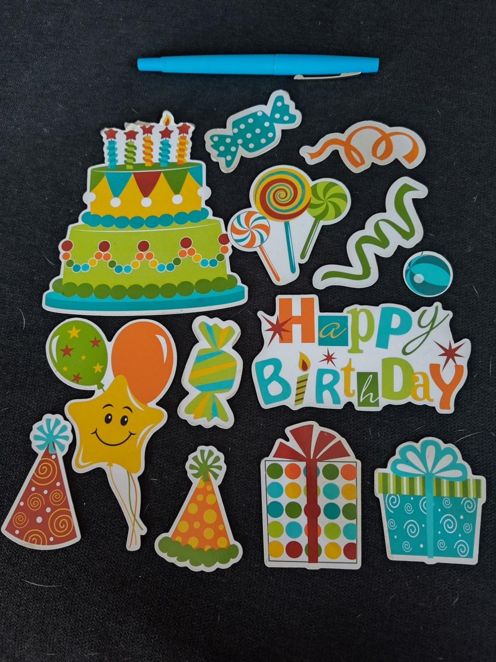 Birthday Party Magnets Set - Colorful Celebration Decorations